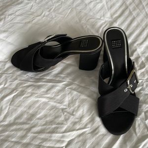 White House Black Market black fabric shoes, size 7, never work outside